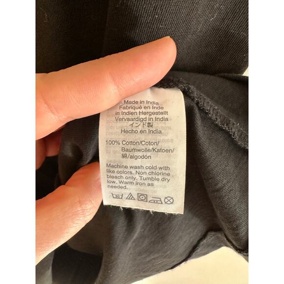 J. Crew Flutter 3/4 Length Sleeve T-Shirt Knee Length Dress Black Size Small - Picture 4 of 6